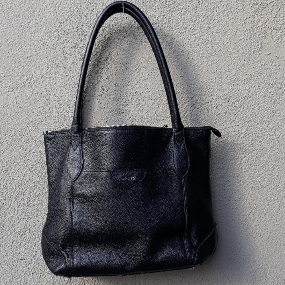 LODIS PEBBLY BLACK LEATHER CARRY ALL